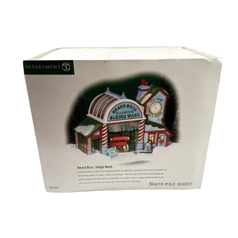Department 56 Beard Bros Sleigh Wash North Pole Series 56740 VTG Rare Box